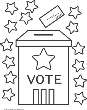 ballot box coloring page