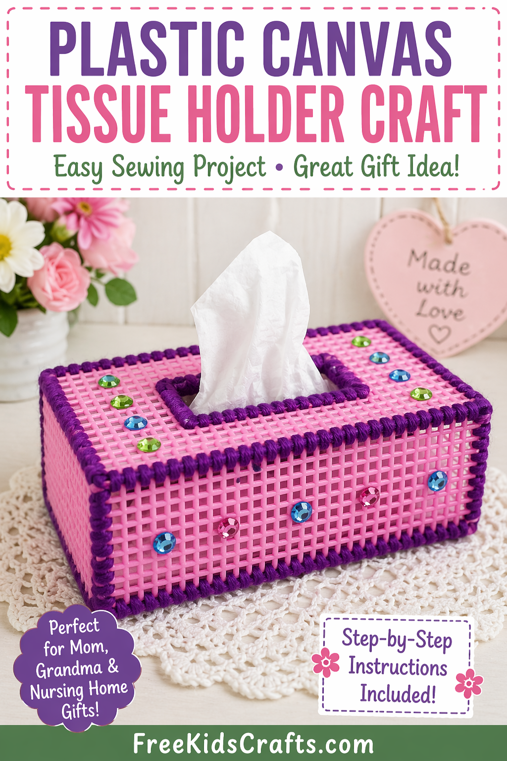 Plastic Canvas Tissue Holder Craft
