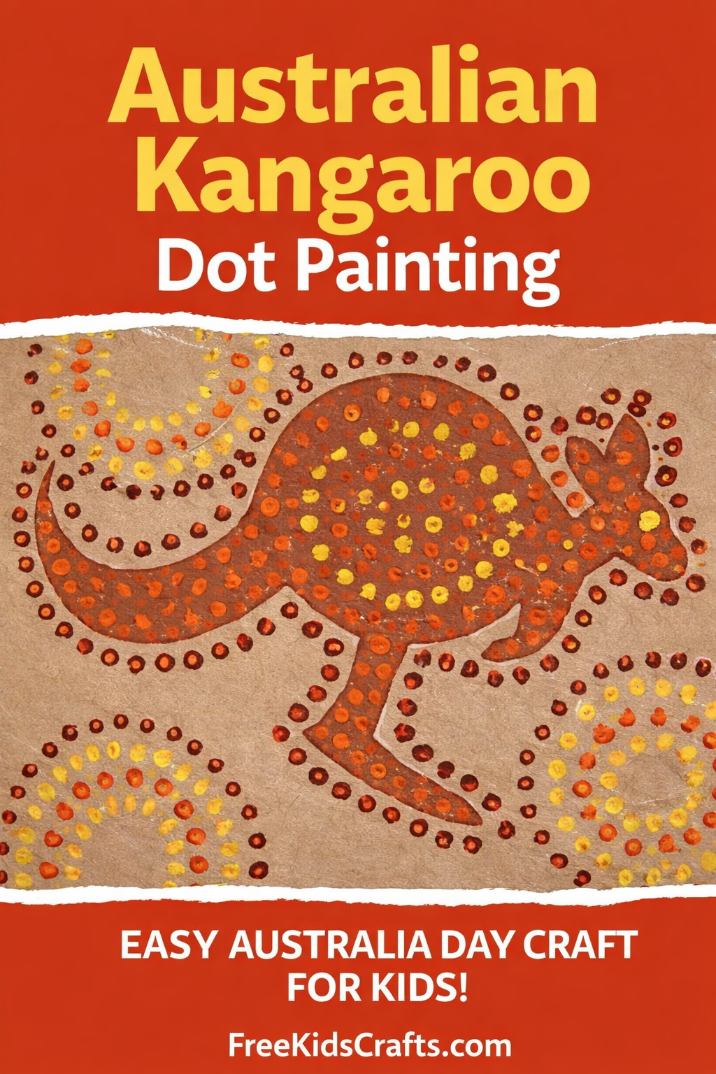 Australian Kangaroo Dot Painting
