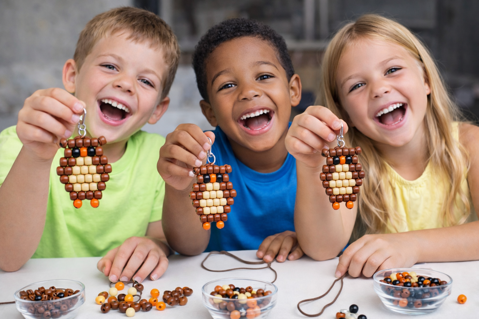 Crafting fun with owl keychains