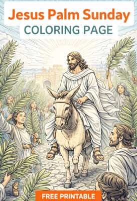 Jesus Palm Sunday Coloring Page