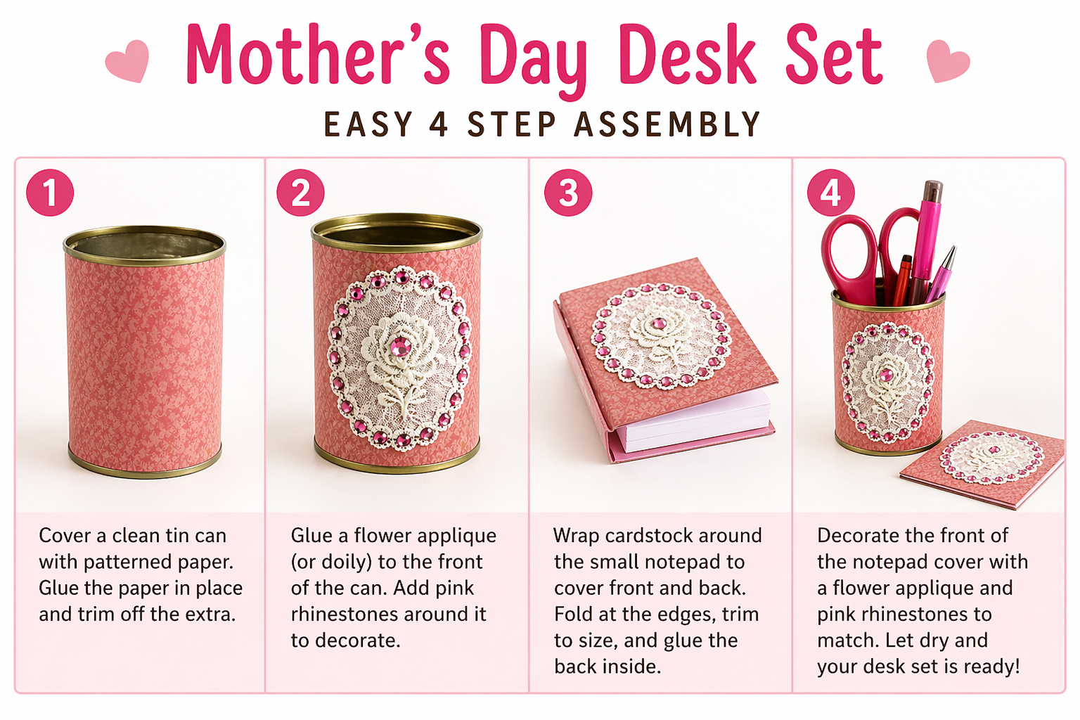 Mother's Day desk set tutorial