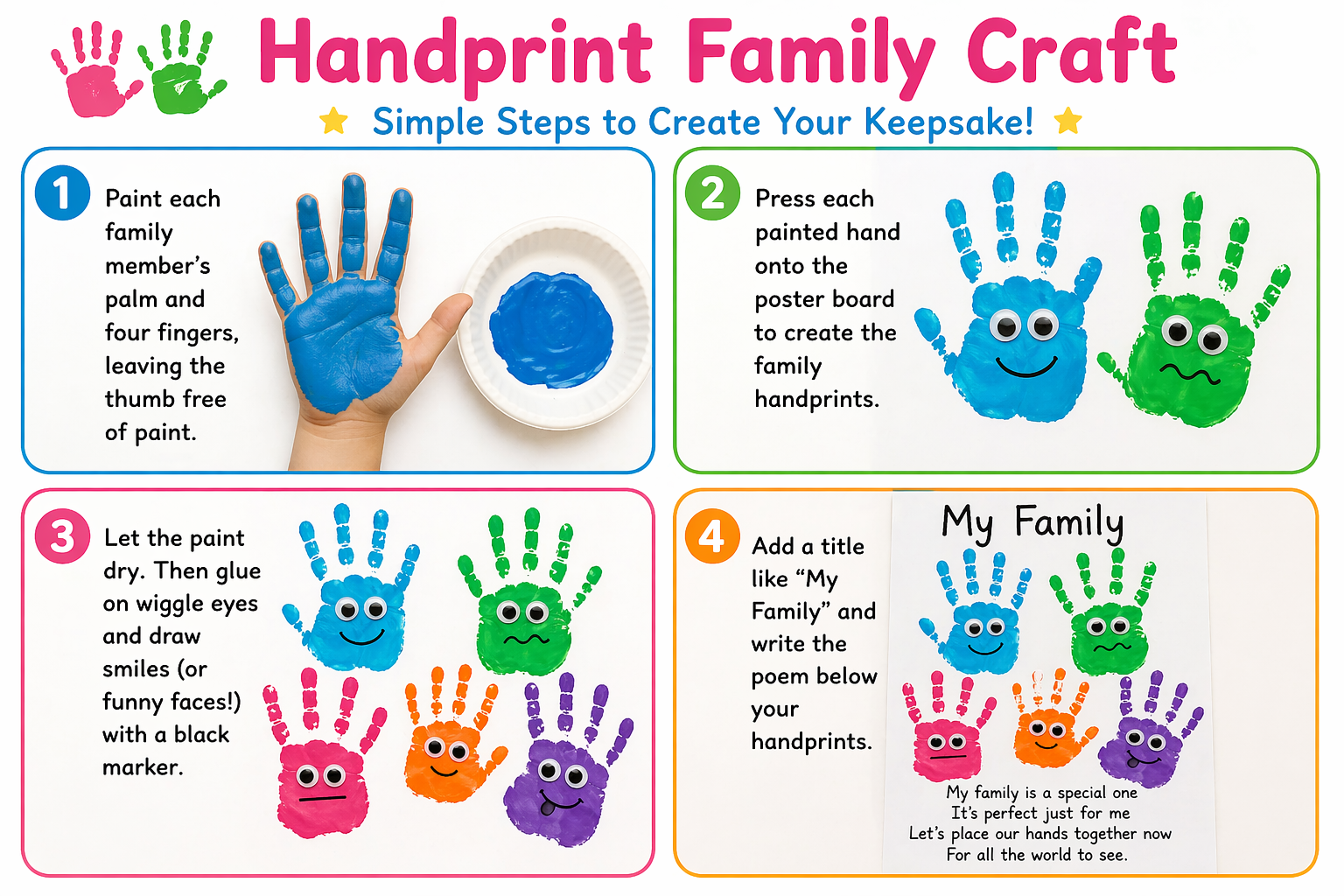 Handprint family craft tutorial

