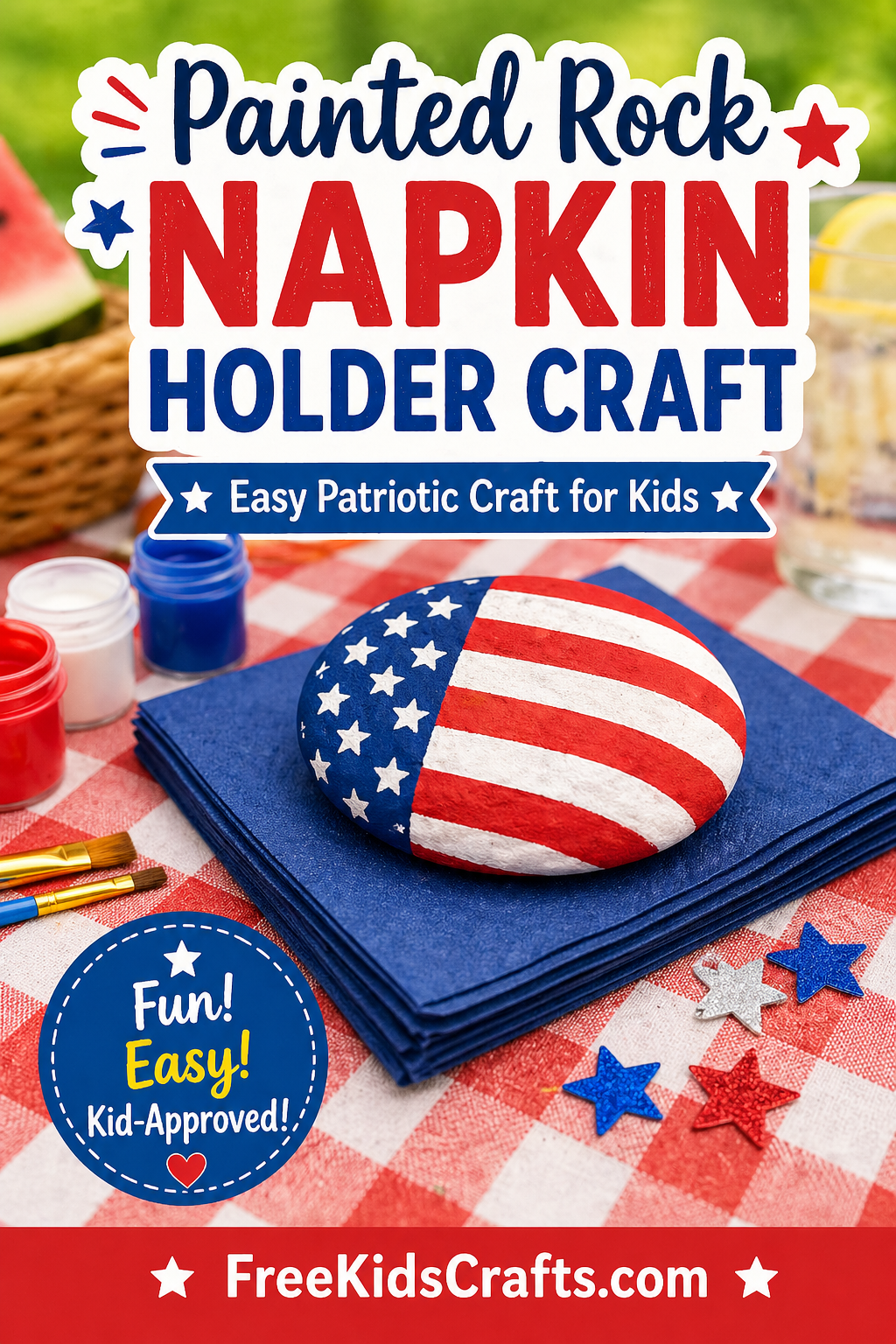 Painted Rock Napkin Holder Craft