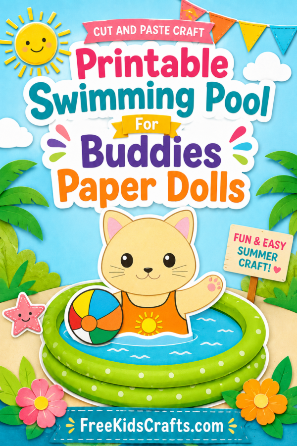Printable Inflatable Pool Printable Swimming Pool For Buddies Paper Dolls