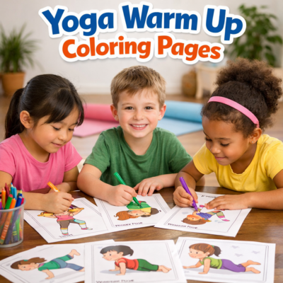 Yoga Warm Up Coloring Pages