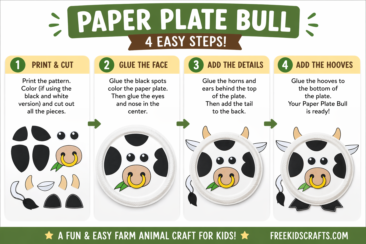 Paper plate bull craft tutorial

