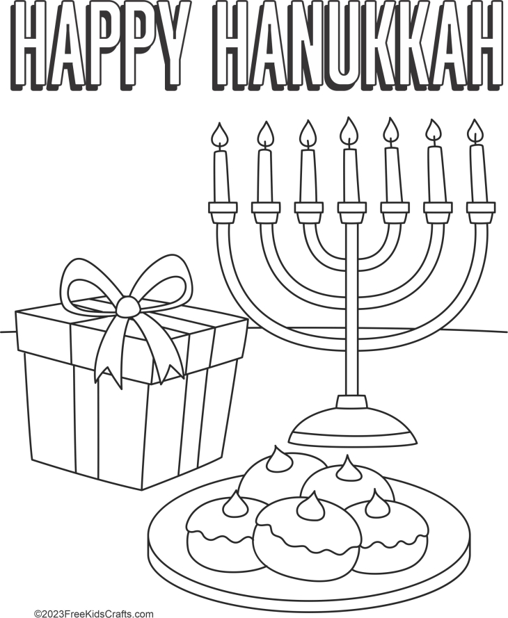 Printable Hanukkah Coloring Pages