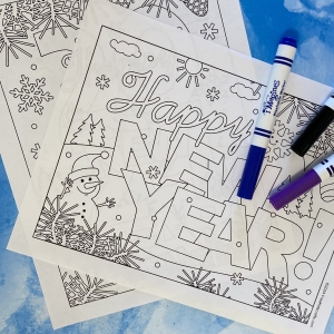 Printable New Year's Coloring Pages