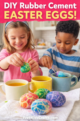 DIY Rubber Cement Easter Eggs