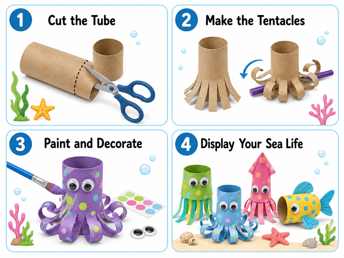 DIY ocean creatures step-by-step guide

