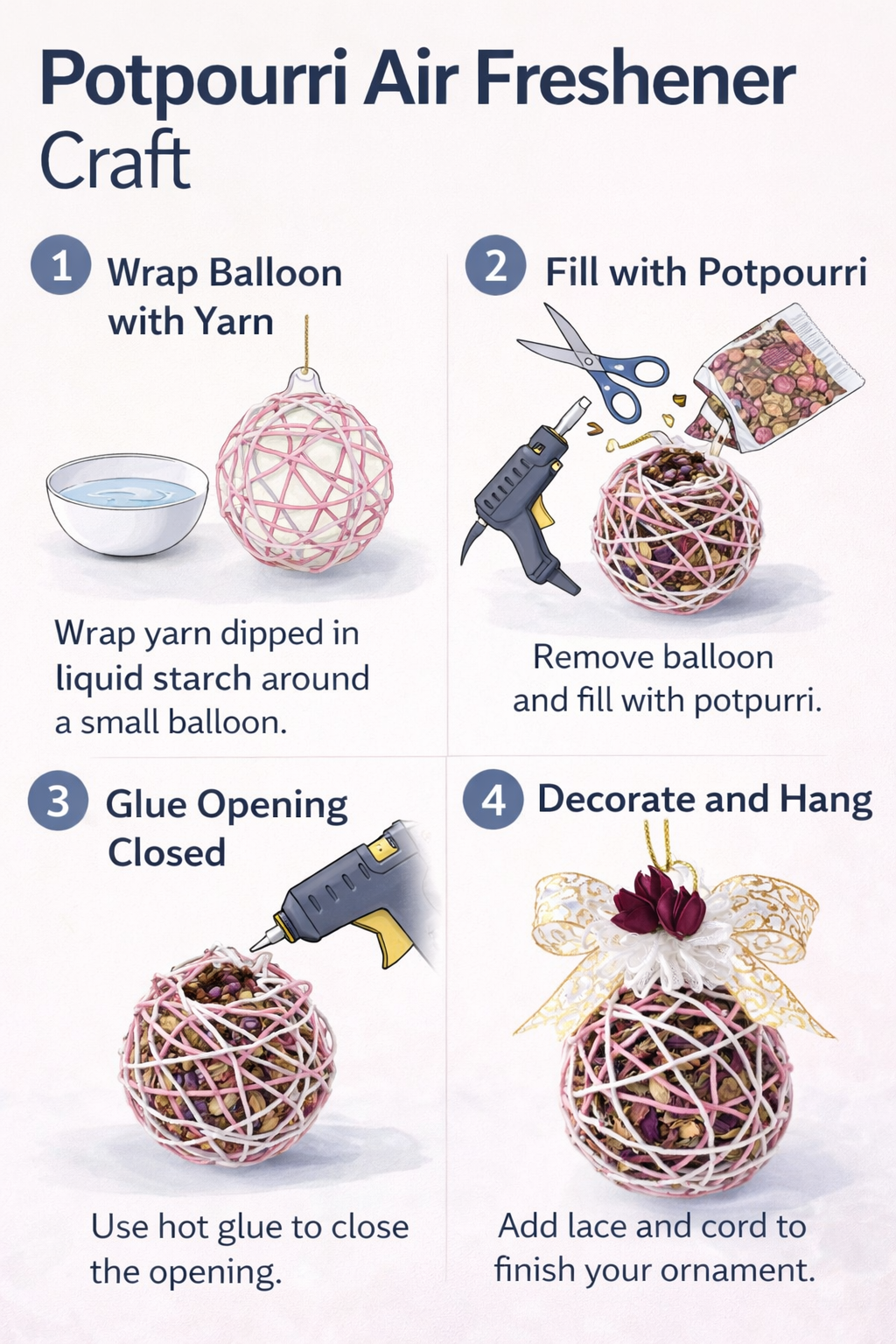 Potpourri air freshener craft tutorial