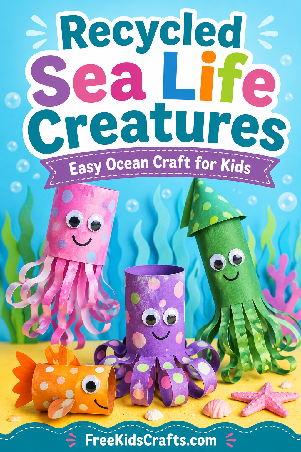 Recycled sea life creatures craft tutorial