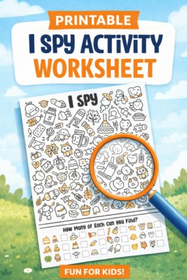 I Spy Activity Worksheet