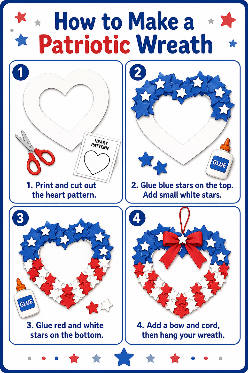 Crafting a patriotic wreath step-by-step