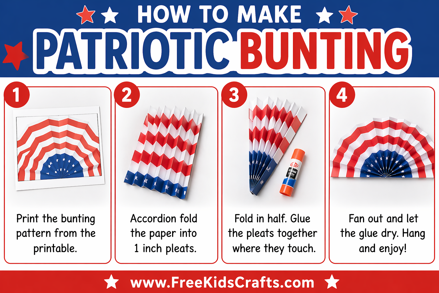How to make patriotic bunting