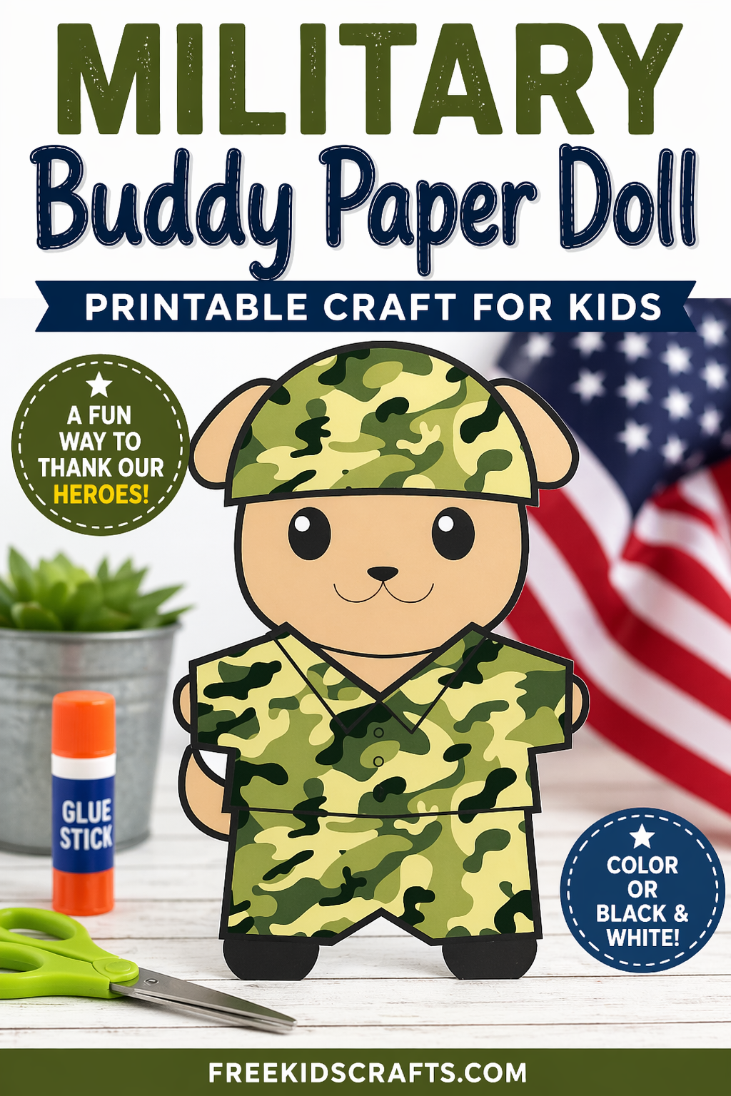 Military Buddy Paper Doll