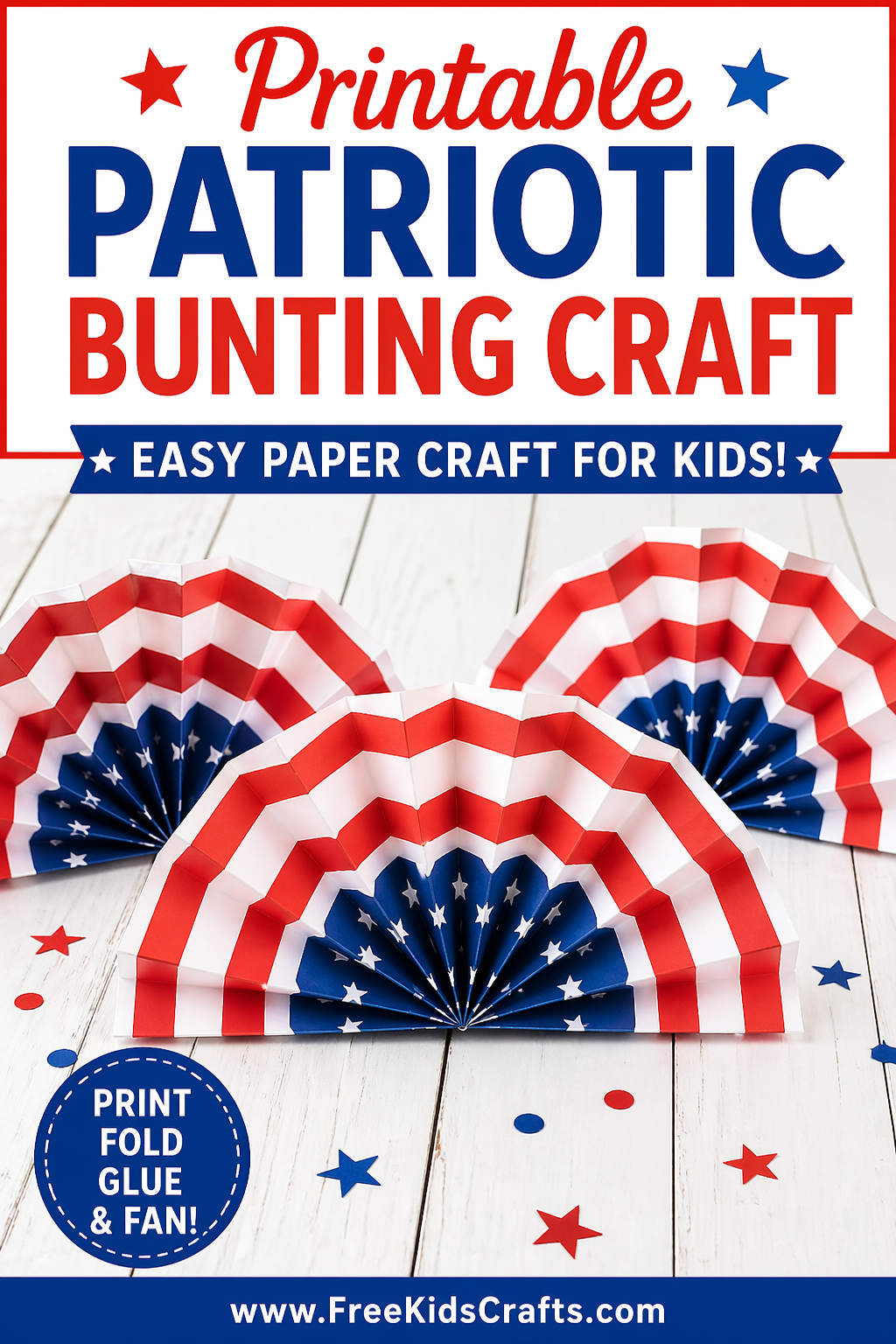 Printable Patriotic Bunting Craft
