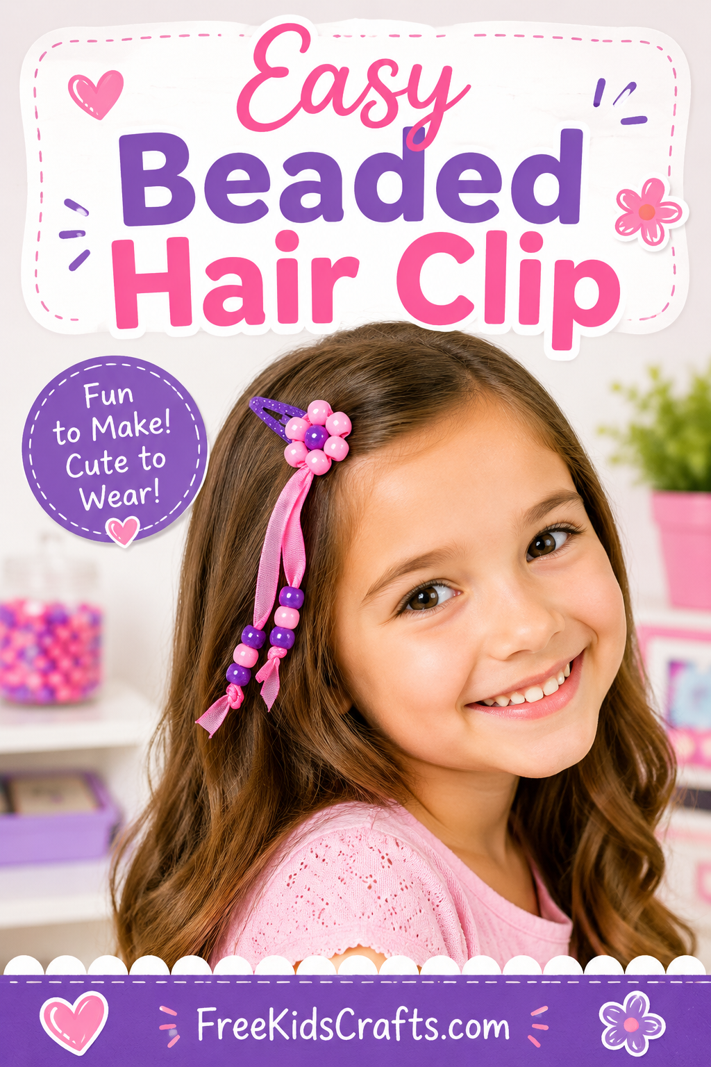 Easy Beaded Hair Clip