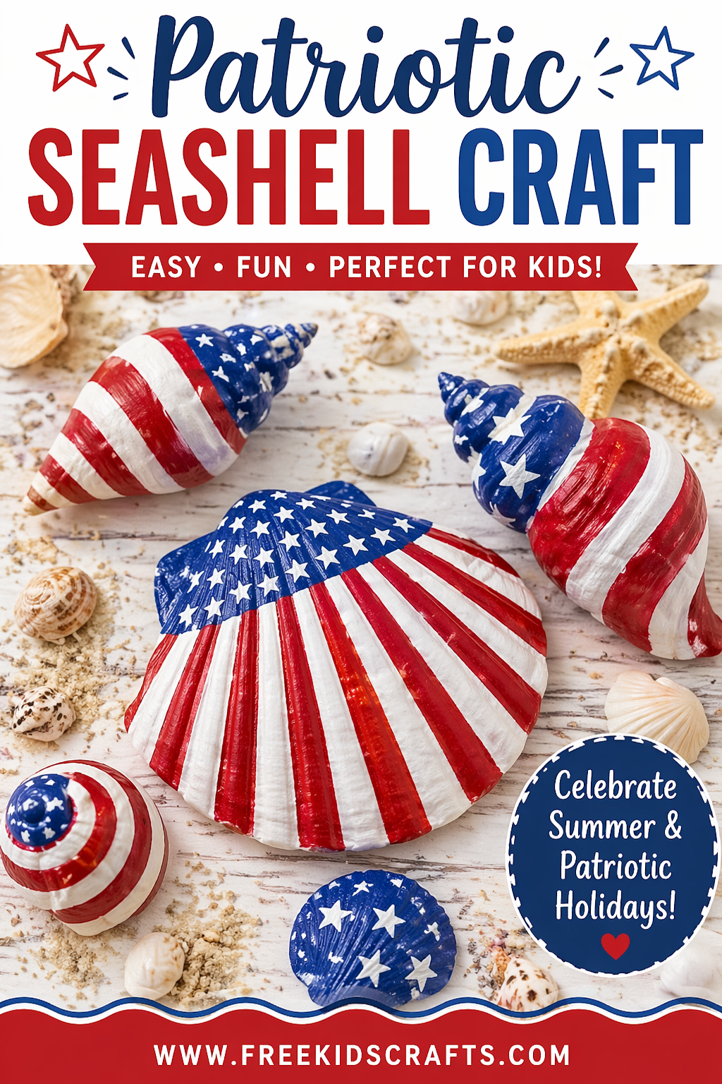 Patriotic Seashell Craft