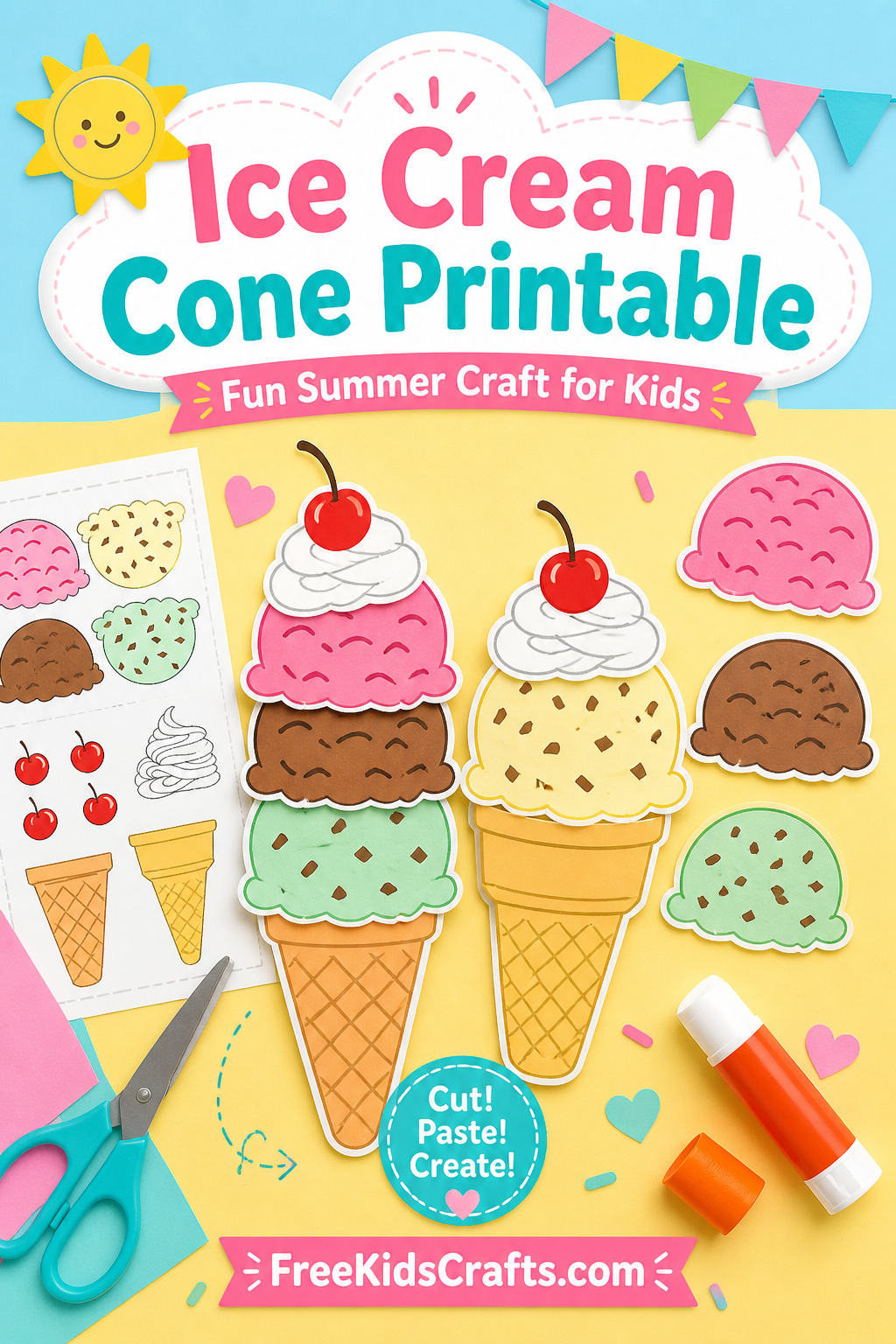 Summer ice cream craft fun