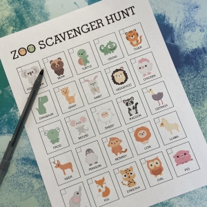 A Scavenger Hunt for the kids in the Zoo.