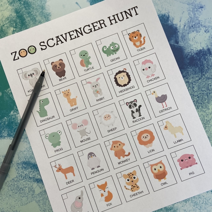 Zoo Scavenger Hunt