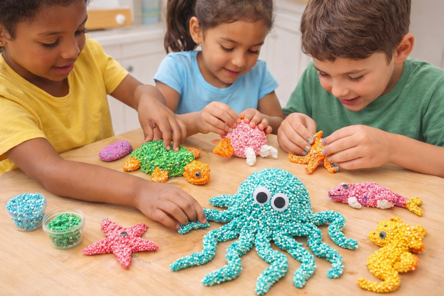 Creating ocean creatures with floam

