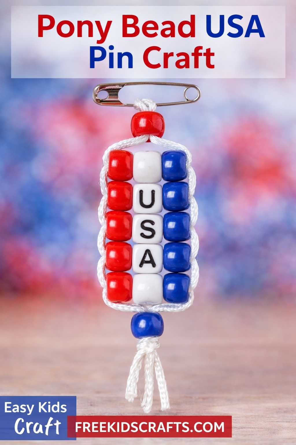 Pony Bead USA Pin Craft