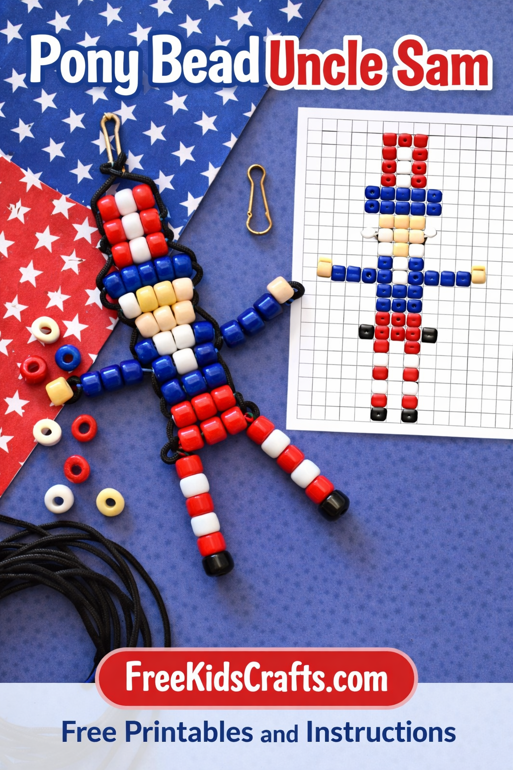Pony Bead Uncle Sam
