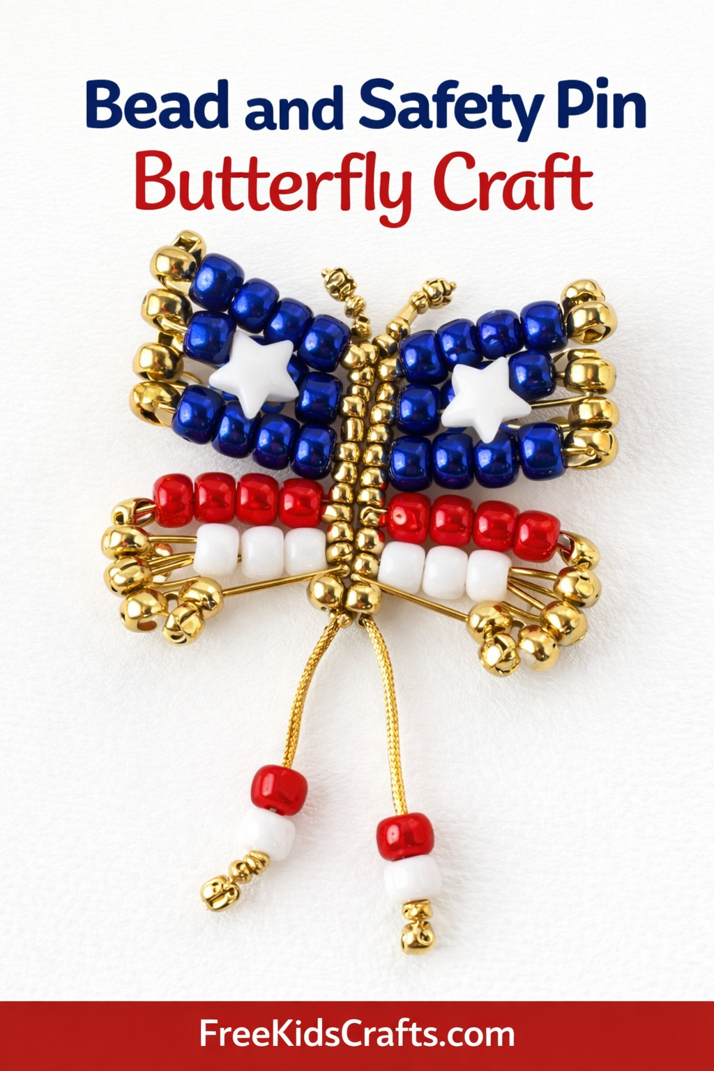 Bead and Safety Pin Butterfly Craft