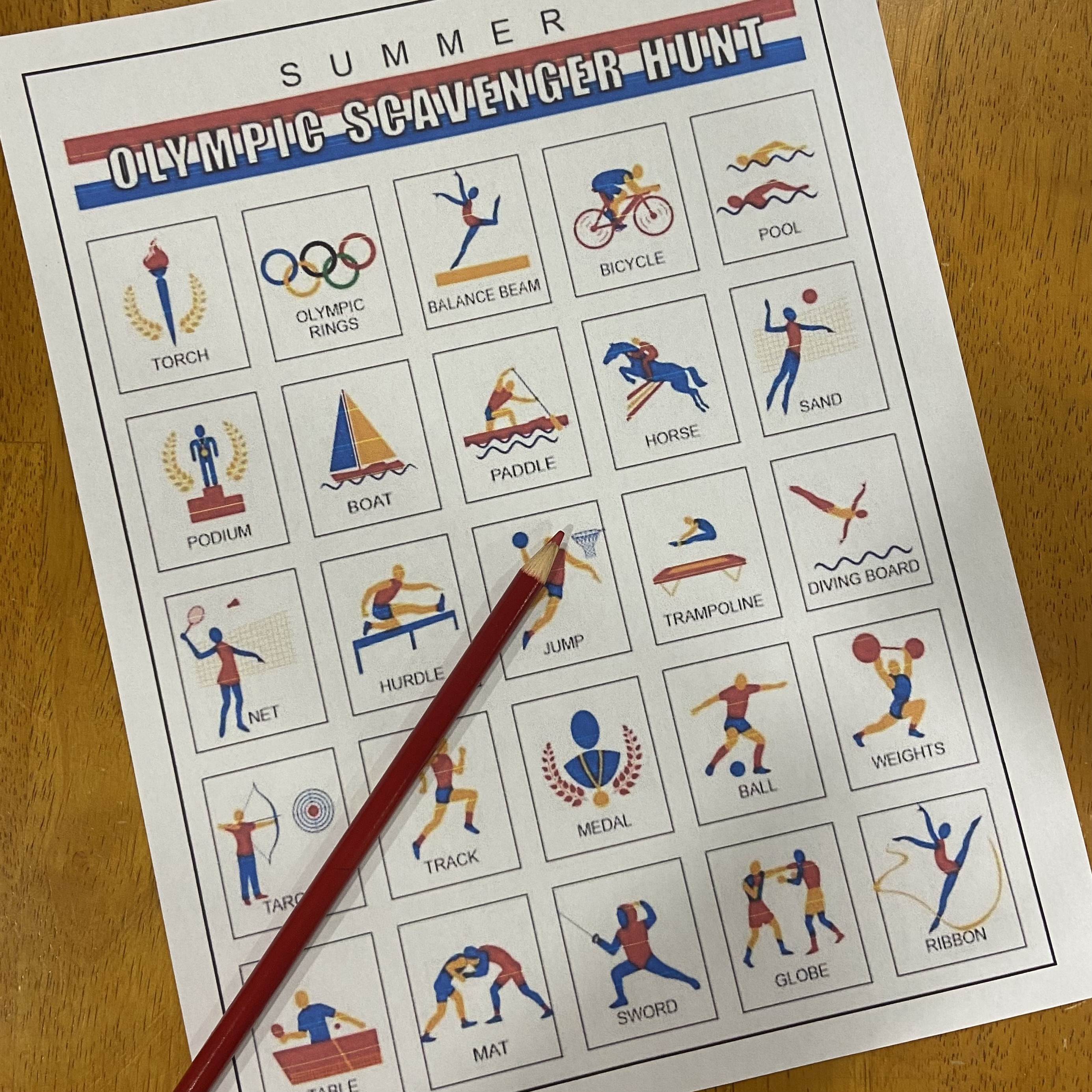 Scavenger Hunt featuring the Olympics