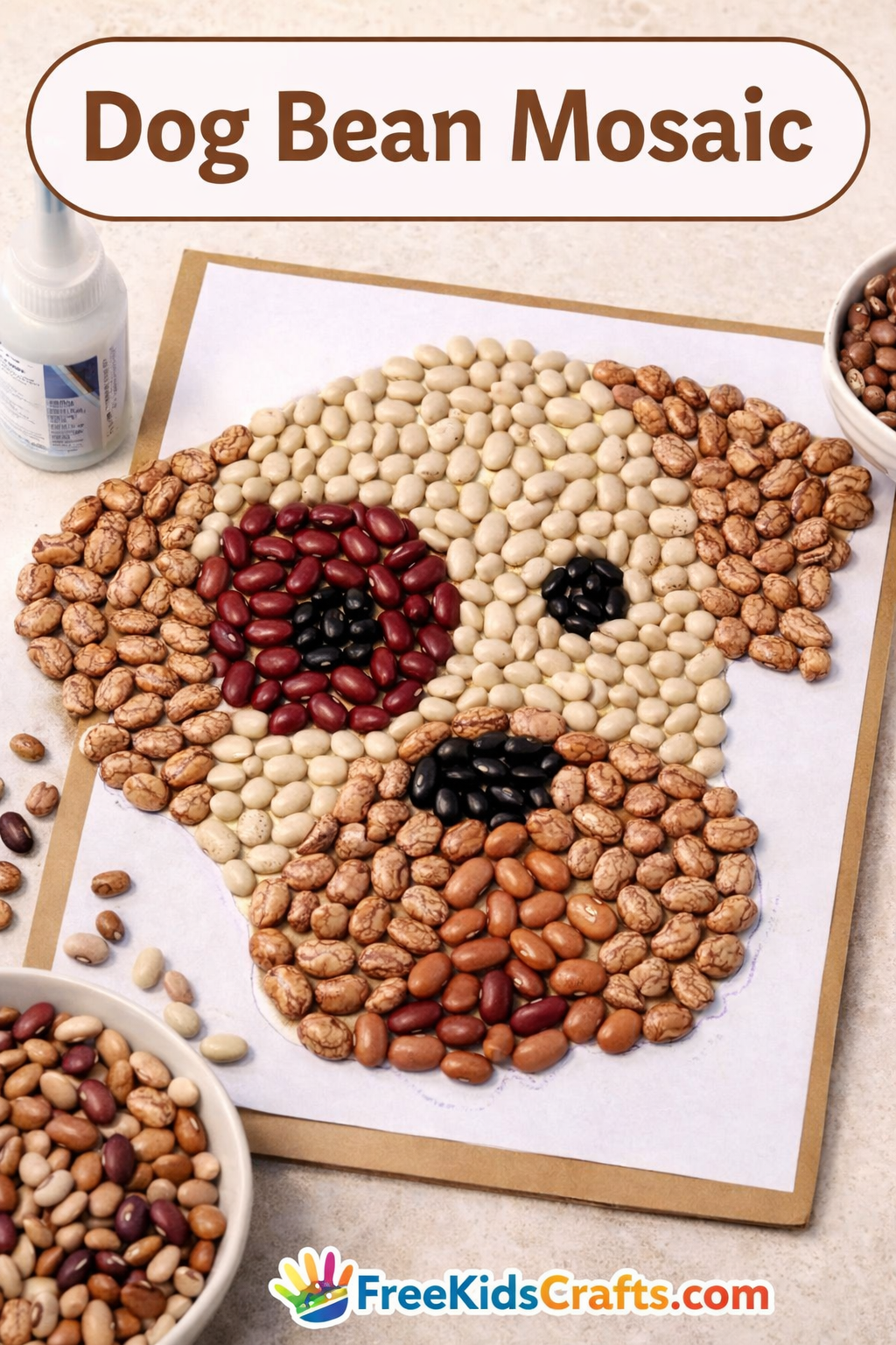 Dog Bean Mosaic