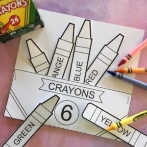 Back to School Crayon Coloring Activity