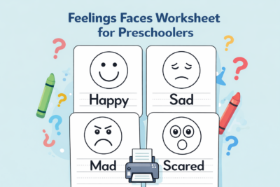 Feelings Faces Worksheet for Preschoolers