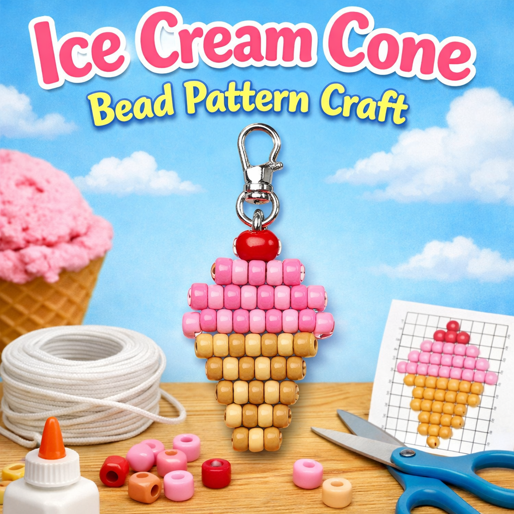 Ice Cream Cone Bead Pattern Craft
