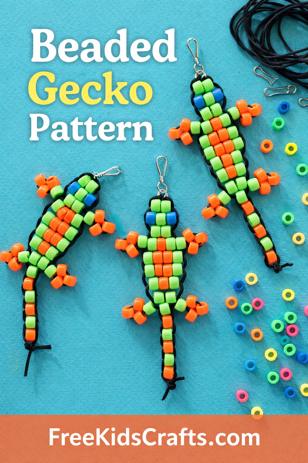 Beaded Gecko Pattern