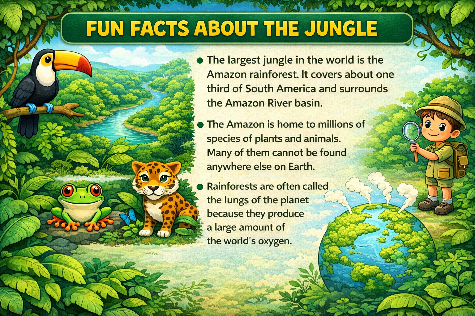 fun facts about the amazon rainforest and other jungles