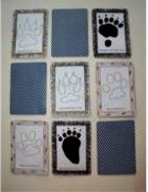 Memory Game using paw prints for kids