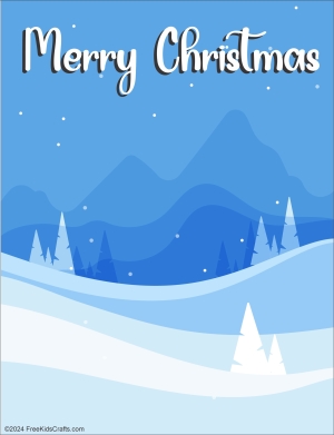 Background for Merry Christmas Tree cut and paste craft