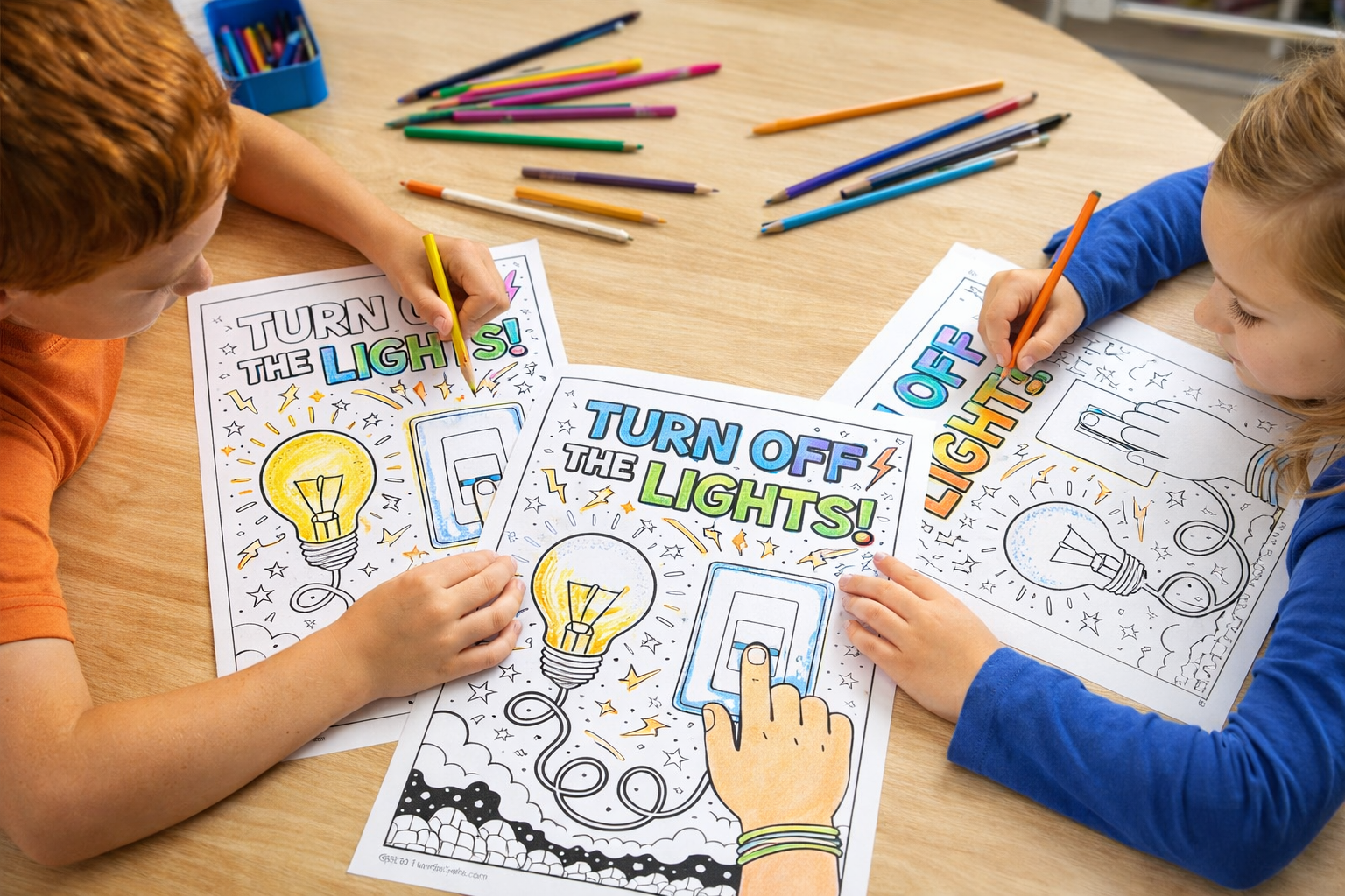 kids coloring earth day pages