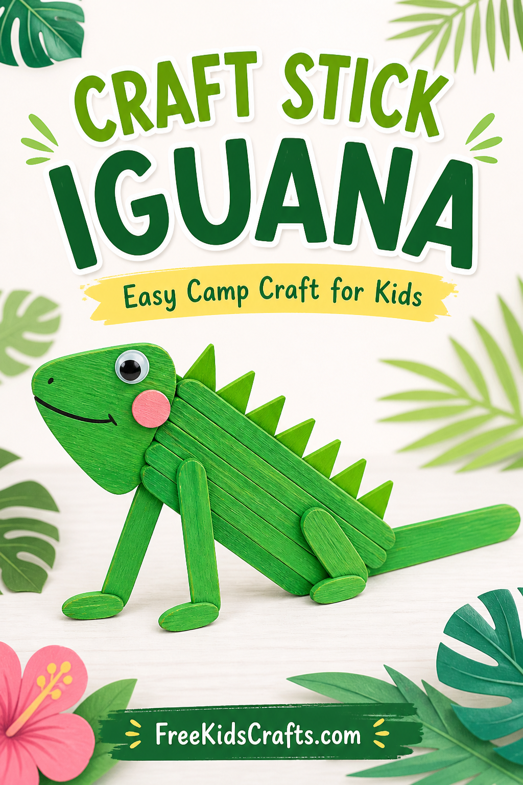 Craft Stick Iguana