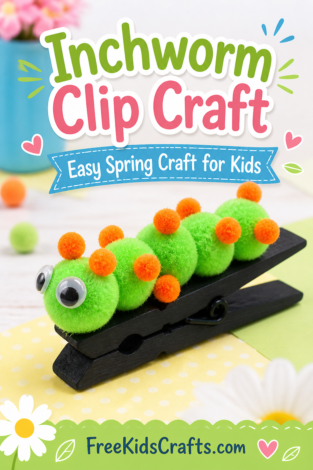 Inchworm Clip Clip Craft