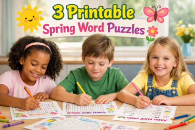 3 Printable Spring Word Puzzles