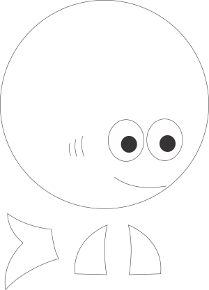 Shark printable for young children.