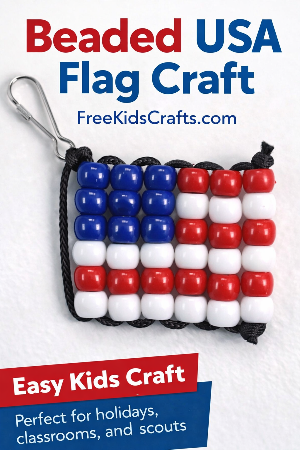 Beaded USA Flag Craft