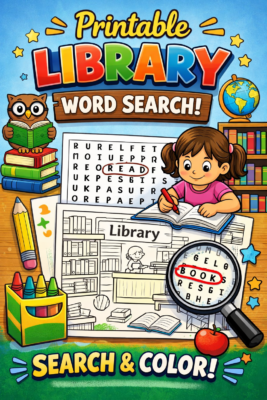 Printable Library Word Search