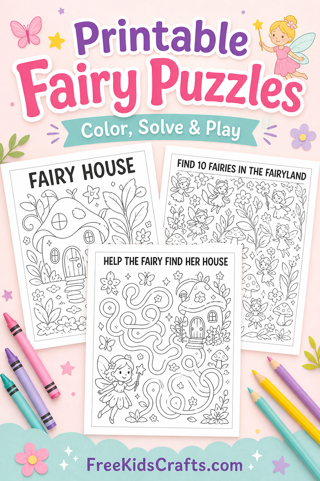 Fairy puzzle fun for kids
