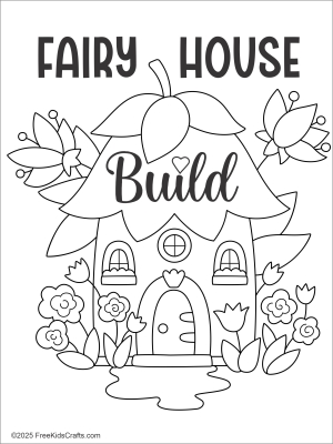 Fairy House Coloring Page