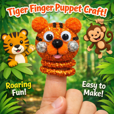 Tiger Finger Puppet Craft